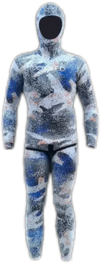 Polosub Lined Open Cell Snow Camo Men's Wetsuit 5.5MM