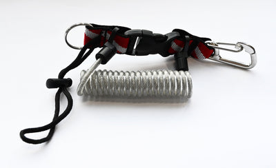 Heavy Duty Steel-Core Coil Lanyard with Stainless Steel Carabiner